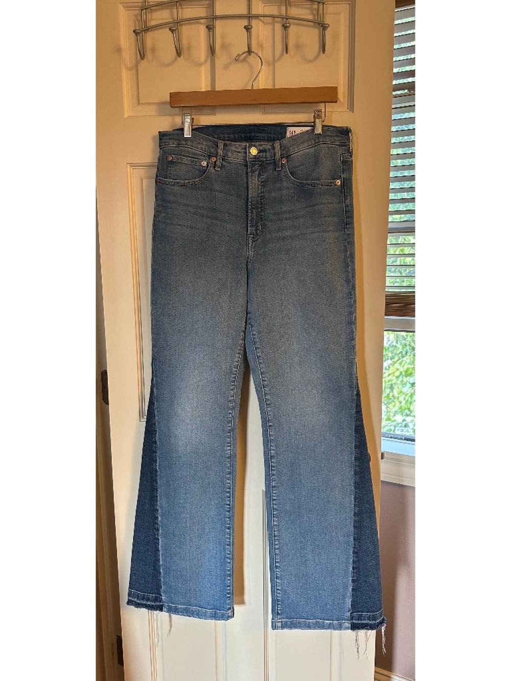 GAP High Rise Patched '70s Flare Jeans 31 Long